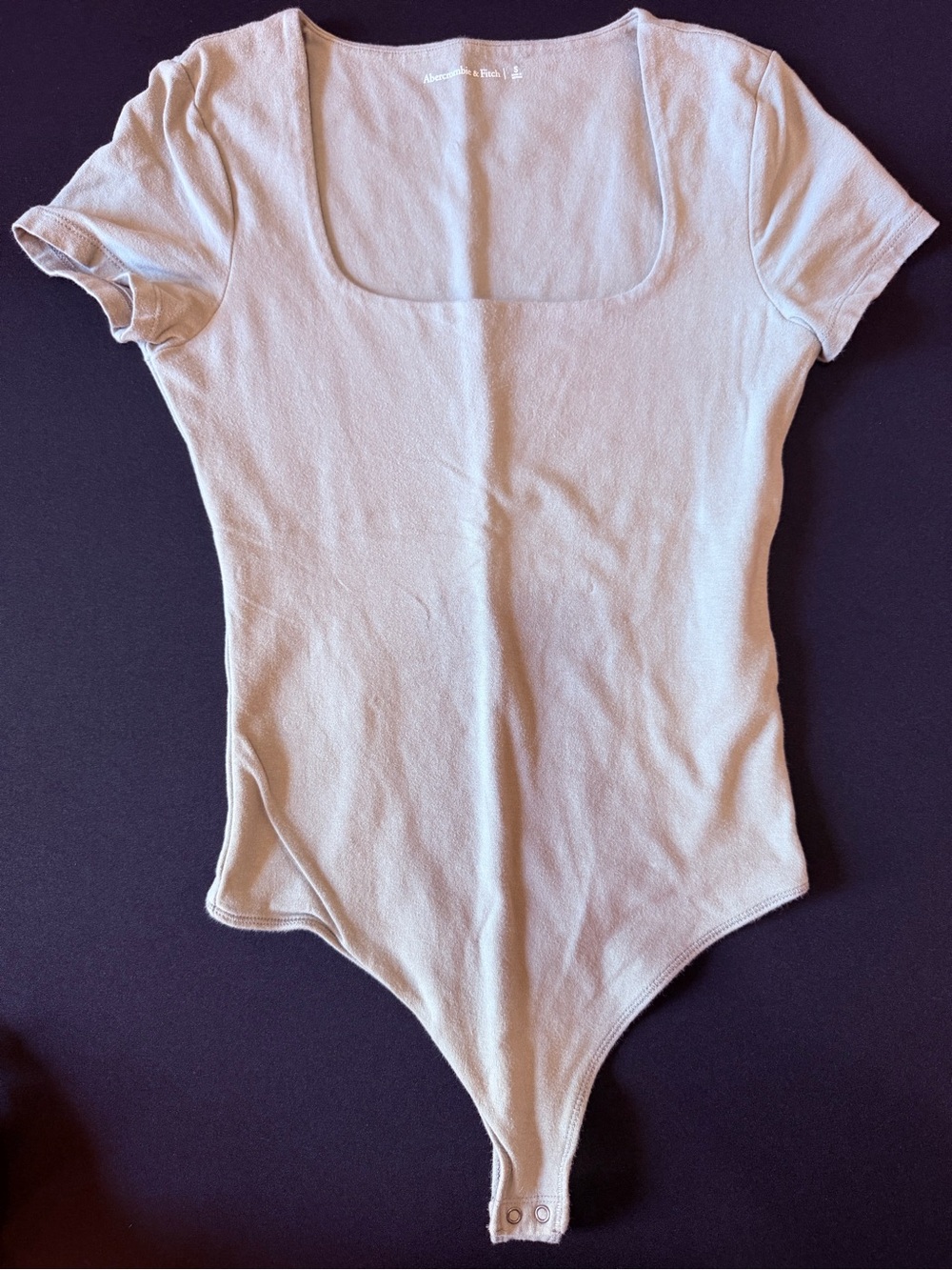 Abercrombie & Fitch Sage Green Square-Neck Short Sleeve Bodysuit